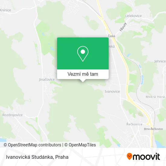 Ivanovická Studánka mapa