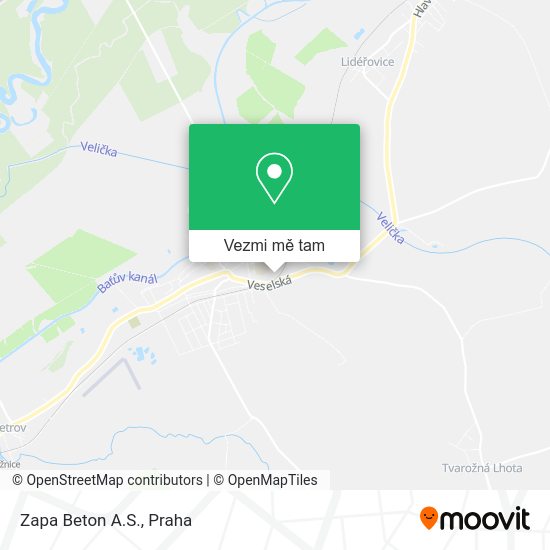 Zapa Beton A.S. mapa
