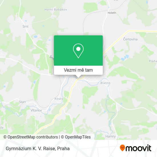 Gymnázium K. V. Raise mapa