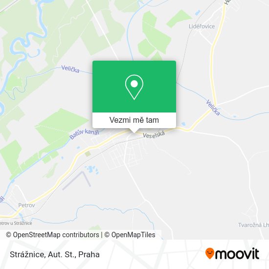 Strážnice, Aut. St. mapa