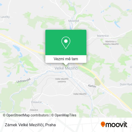 Zámek Velké Meziříčí mapa