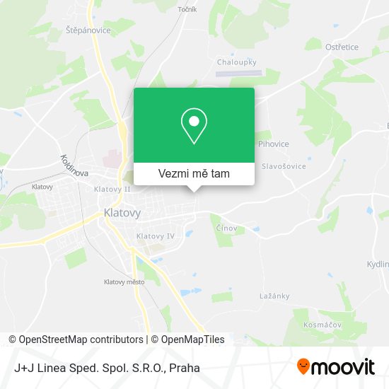 J+J Linea Sped. Spol. S.R.O. mapa