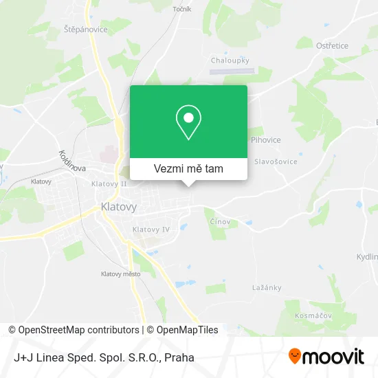 J+J Linea Sped. Spol. S.R.O. mapa