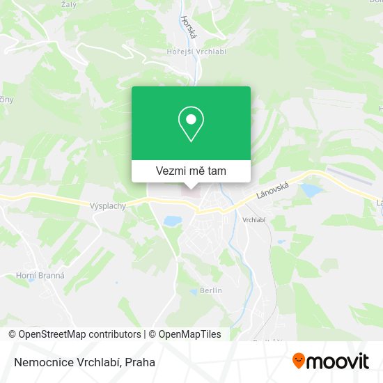 Nemocnice Vrchlabí mapa