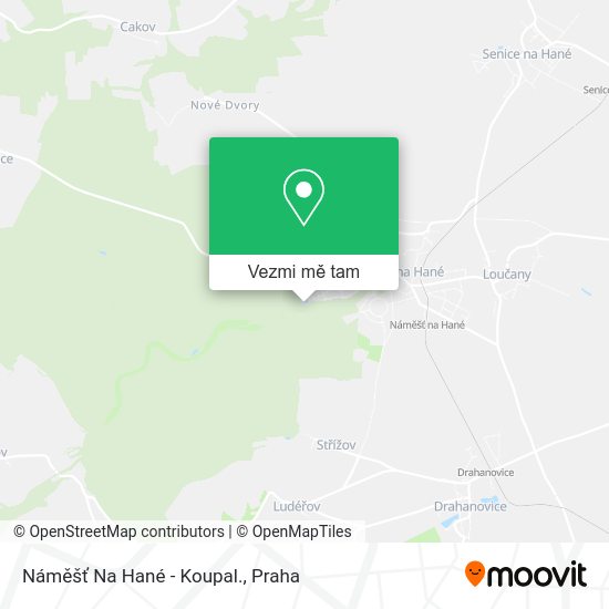 Náměšť Na Hané - Koupal. mapa