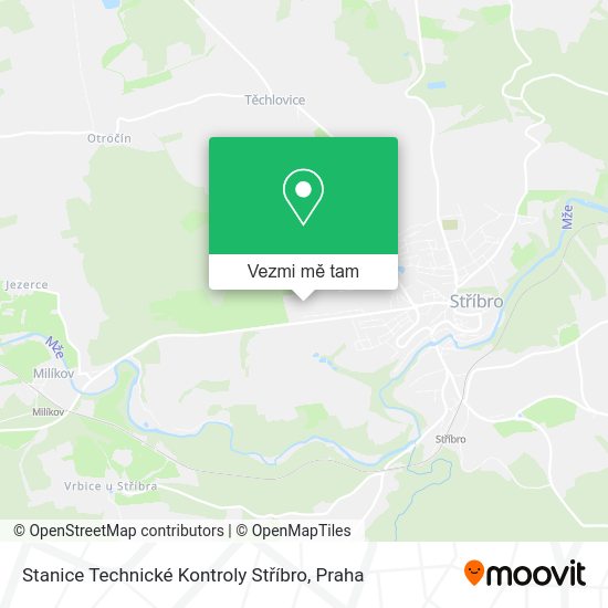 Stanice Technické Kontroly Stříbro mapa