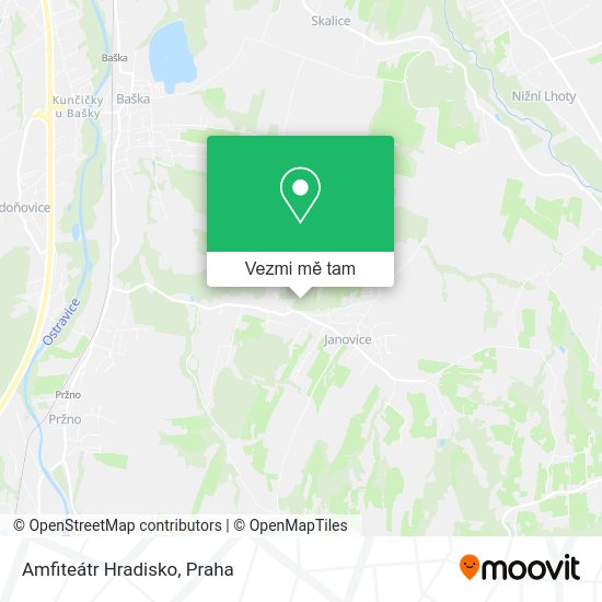 Amfiteátr Hradisko mapa