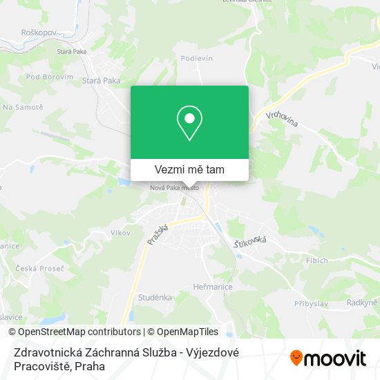 Zdravotnická Záchranná Služba - Výjezdové Pracoviště mapa