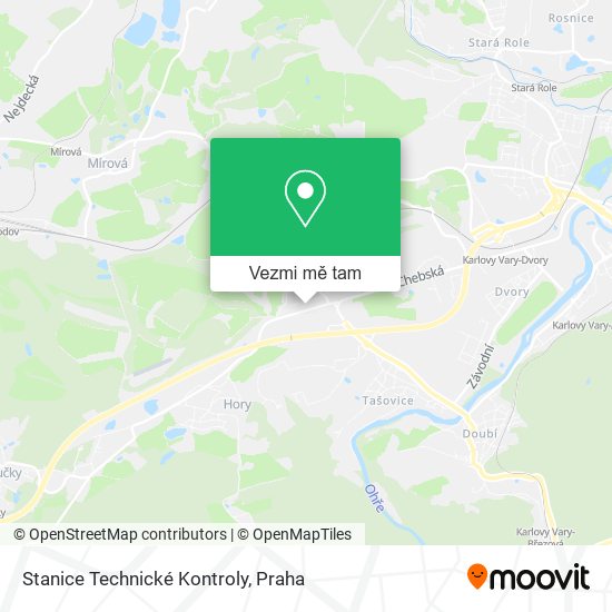 Stanice Technické Kontroly mapa