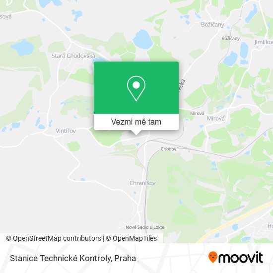 Stanice Technické Kontroly mapa