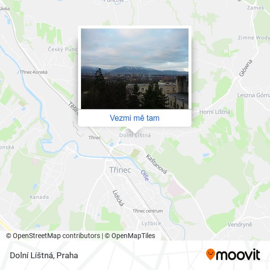 Dolní Líštná mapa