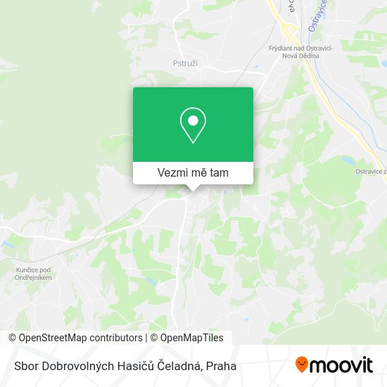 Sbor Dobrovolných Hasičů Čeladná mapa