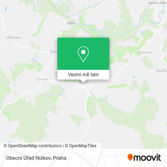 Obecní Úřad Nižkov mapa