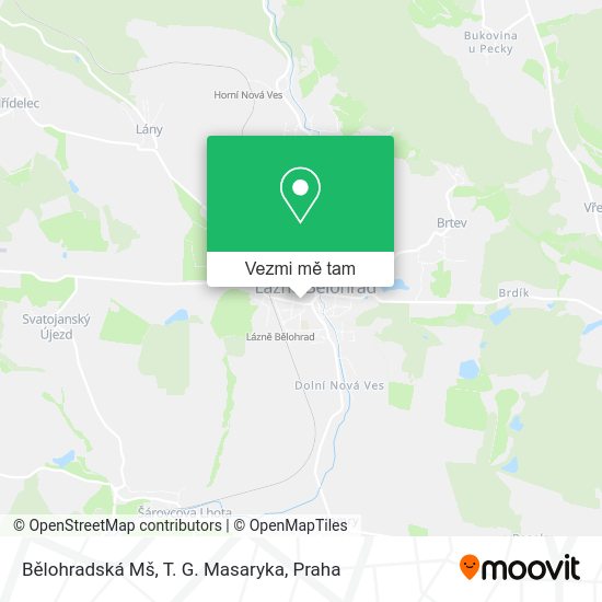 Bělohradská Mš, T. G. Masaryka mapa