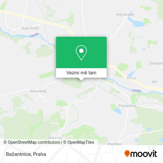 Bažantnice mapa