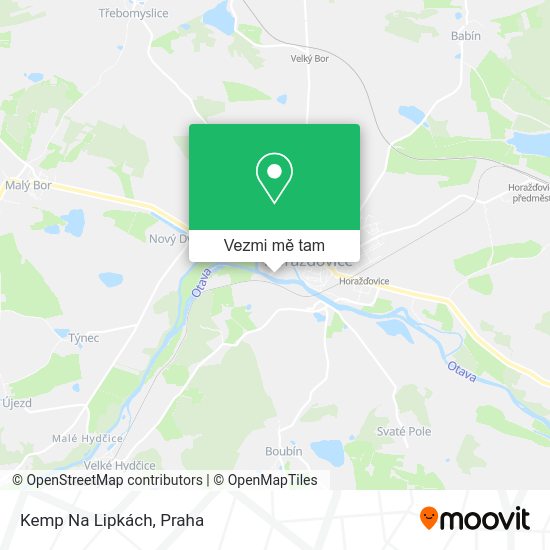 Kemp Na Lipkách mapa
