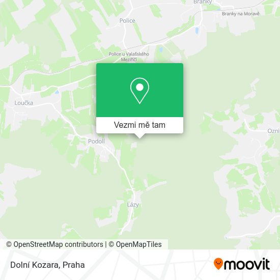 Dolní Kozara mapa