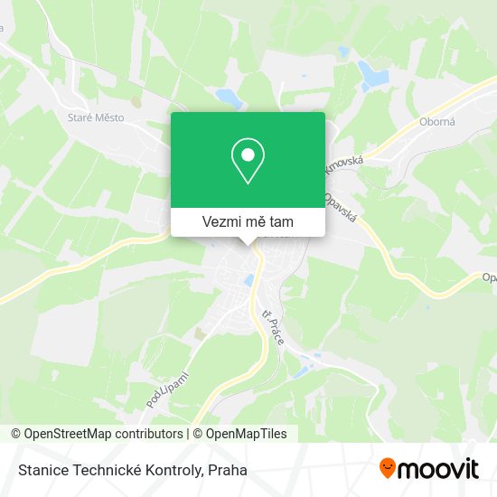 Stanice Technické Kontroly mapa