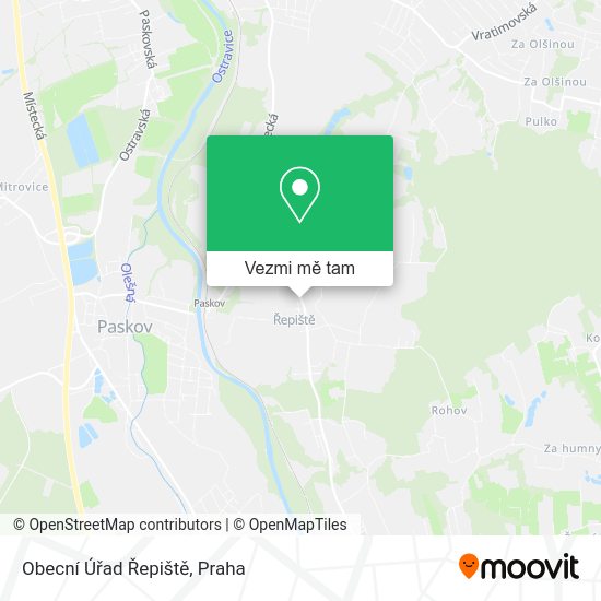 Obecní Úřad Řepiště mapa