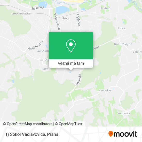 Tj Sokol Václavovice mapa