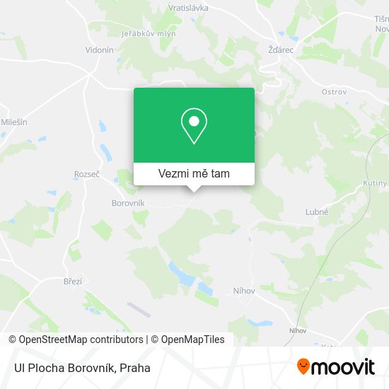Ul Plocha Borovník mapa