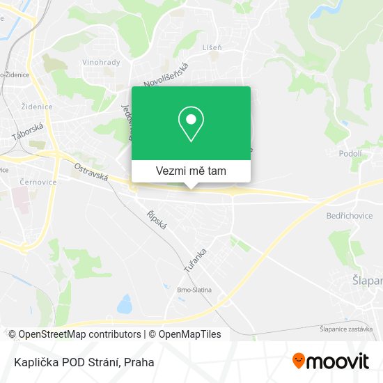 Kaplička POD Strání mapa