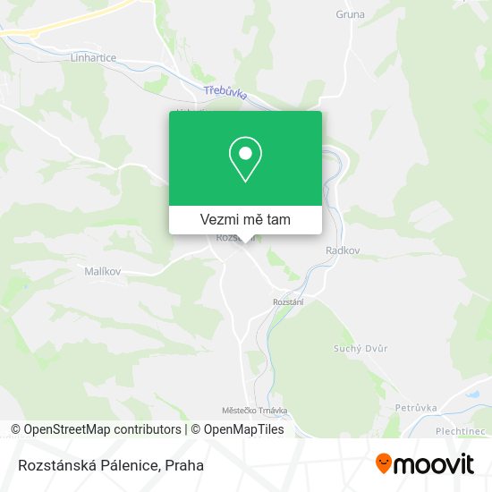 Rozstánská Pálenice mapa