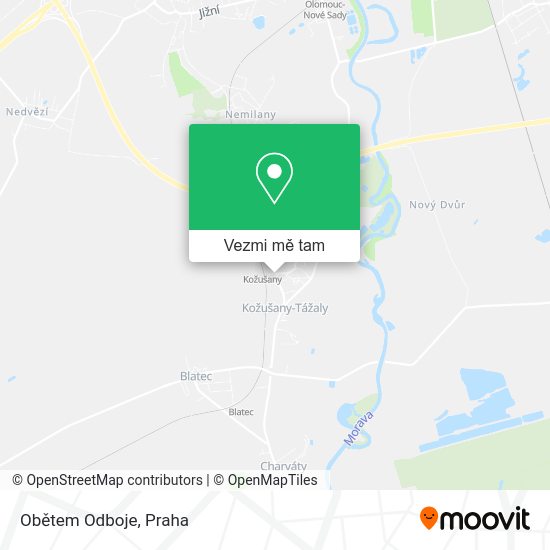 Obětem Odboje mapa