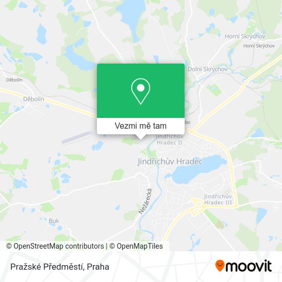 Pražské Předměstí mapa