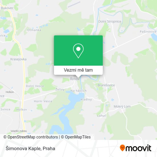Šimonova Kaple mapa