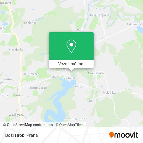 Boží Hrob mapa