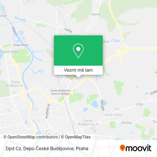 Dpd Cz, Depo České Budějovice mapa