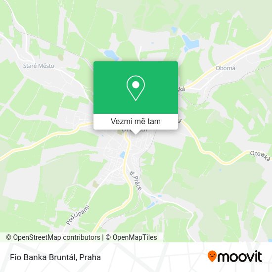 Fio Banka Bruntál mapa