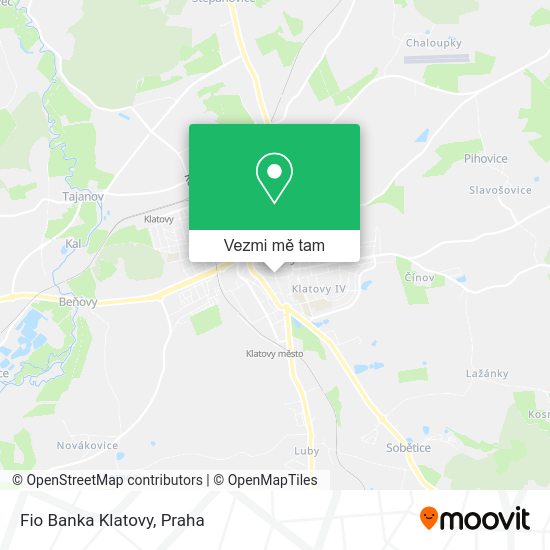 Fio Banka Klatovy mapa