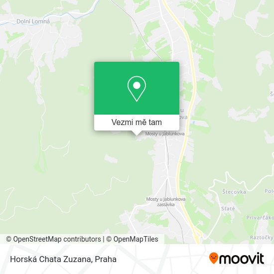 Horská Chata Zuzana mapa