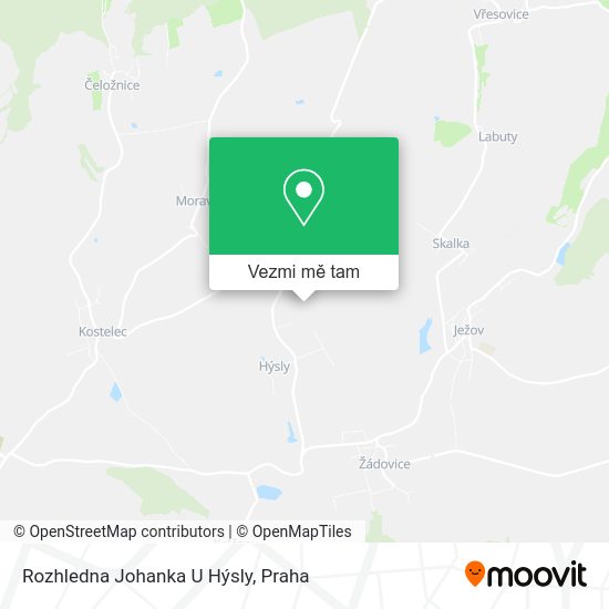 Rozhledna Johanka U Hýsly mapa