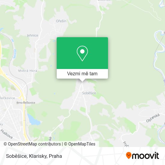 Soběšice, Klarisky mapa