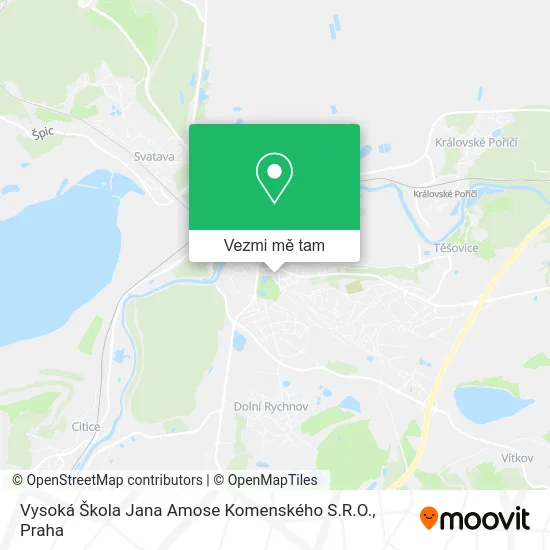 Vysoká Škola Jana Amose Komenského S.R.O. mapa