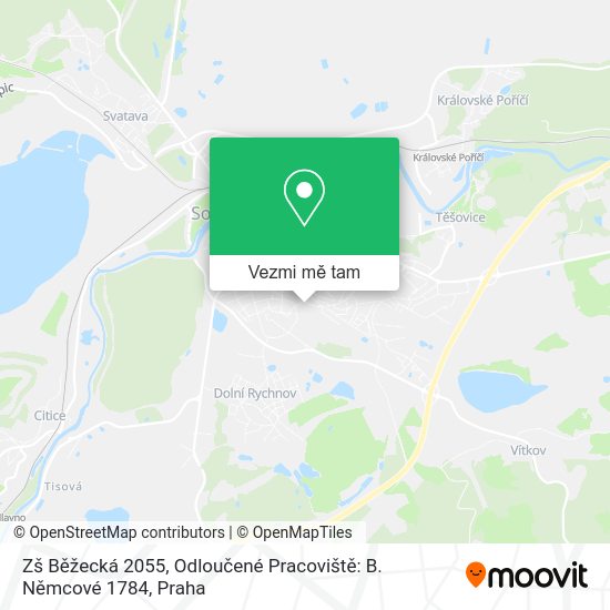 Zš Běžecká 2055, Odloučené Pracoviště: B. Němcové 1784 mapa
