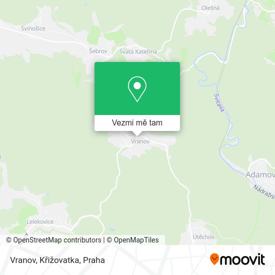 Vranov, Křižovatka mapa