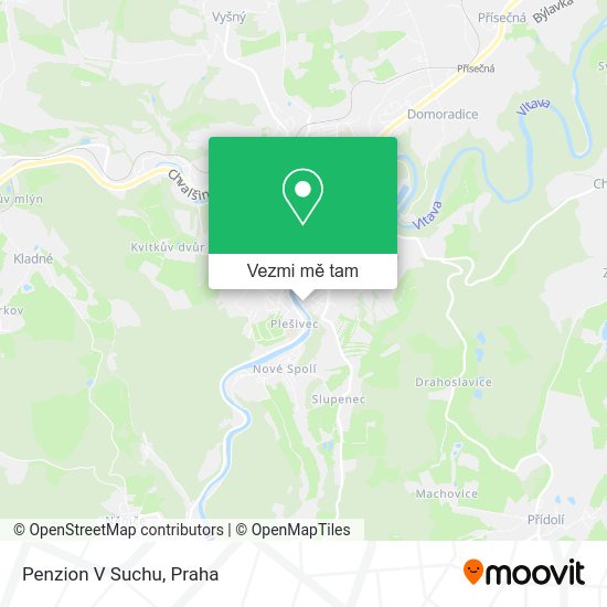 Penzion V Suchu mapa