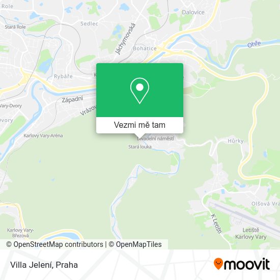 Villa Jelení mapa