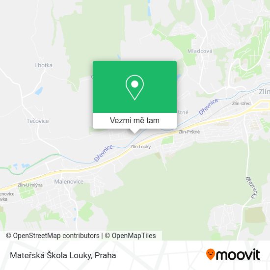 Mateřská Škola Louky mapa