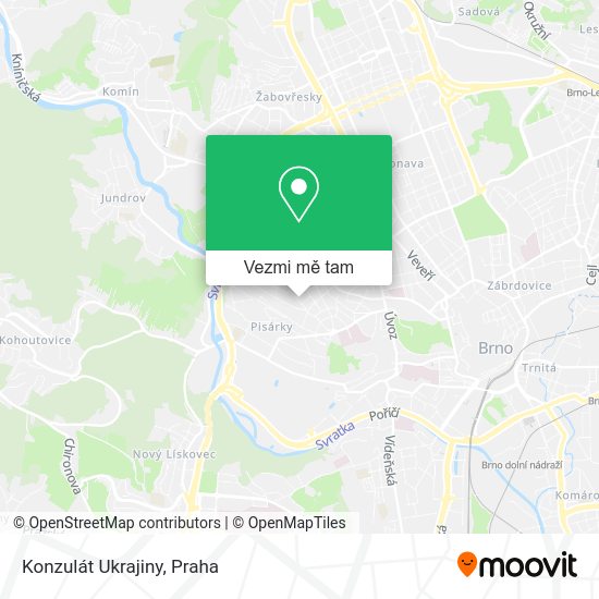 Konzulát Ukrajiny mapa
