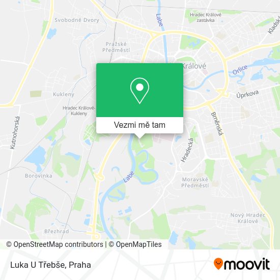 Luka U Třebše mapa