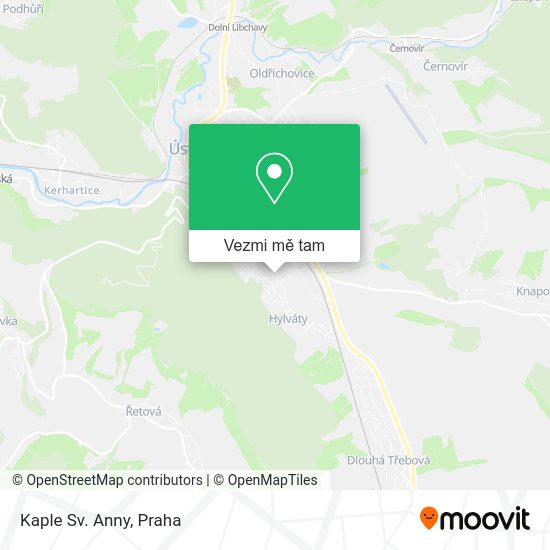 Kaple Sv. Anny mapa