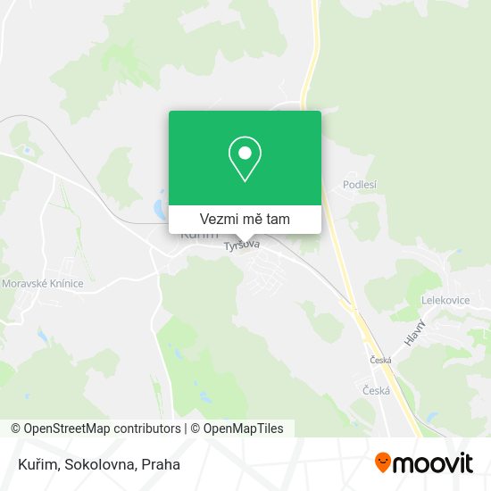 Kuřim, Sokolovna mapa