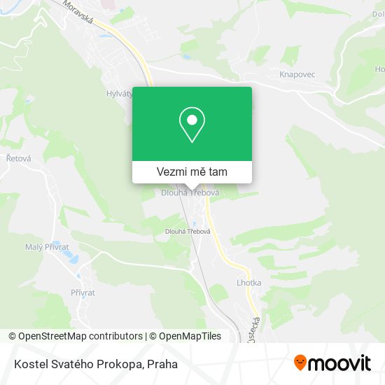 Kostel Svatého Prokopa mapa