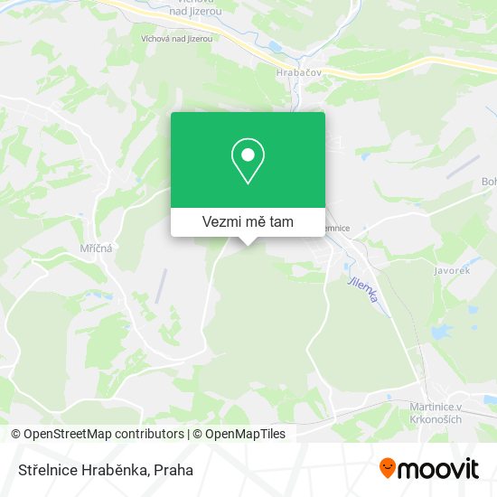 Střelnice Hraběnka mapa