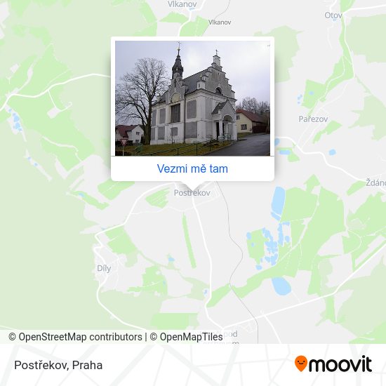 Postřekov mapa